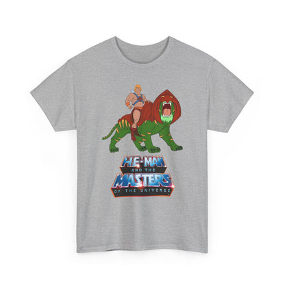He-Man & Battle Cat T-Shirt - Filmation Art - Masters of the Universe, MOTU - Exciting New 2026 Movie - Nicholas Galitzine