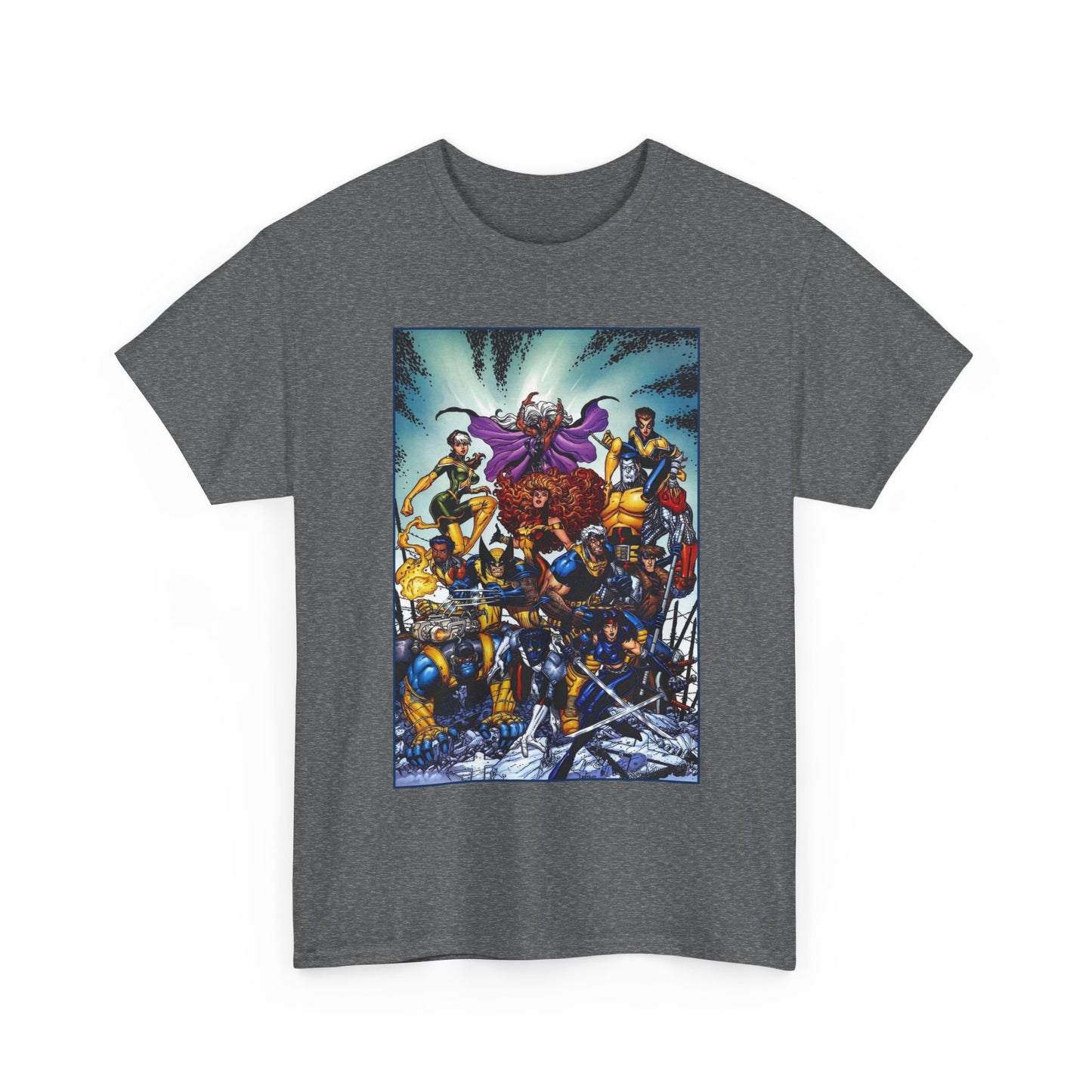X-Men Revolution T-Shirt - Arthur Adams Art - Jean Grey, Storm, Wolverine, Cable, Rogue, Beast, Colossus, Gambit, Nightcrawler, Psylocke, Thunderbird III - Marvel Comics