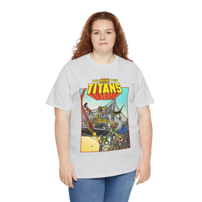 New Teen Titans T-Shirt - George Perez Promo Art - Wonder Girl, Cyborg, Raven, Starfire, Robin, Kid Flash, Changeling - DC Comics