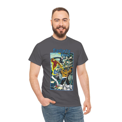 Fantastic Four T-Shirt - George Perez Art - Reed Richards, Invisible Woman, Human Torch, The Thing - Marvel Comics