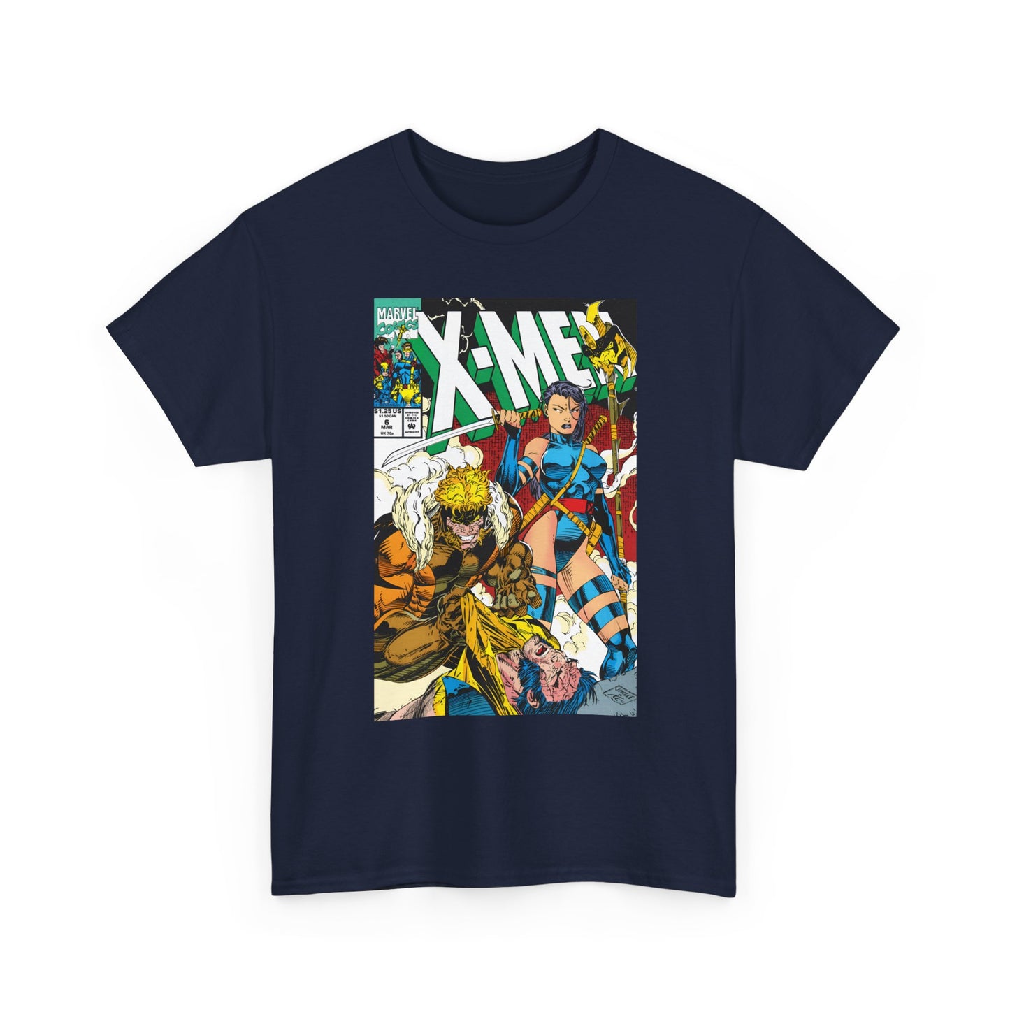 X-Men #6 T-Shirt - Jim Lee Art - Psylocke & Sabretooth - Marvel Comics