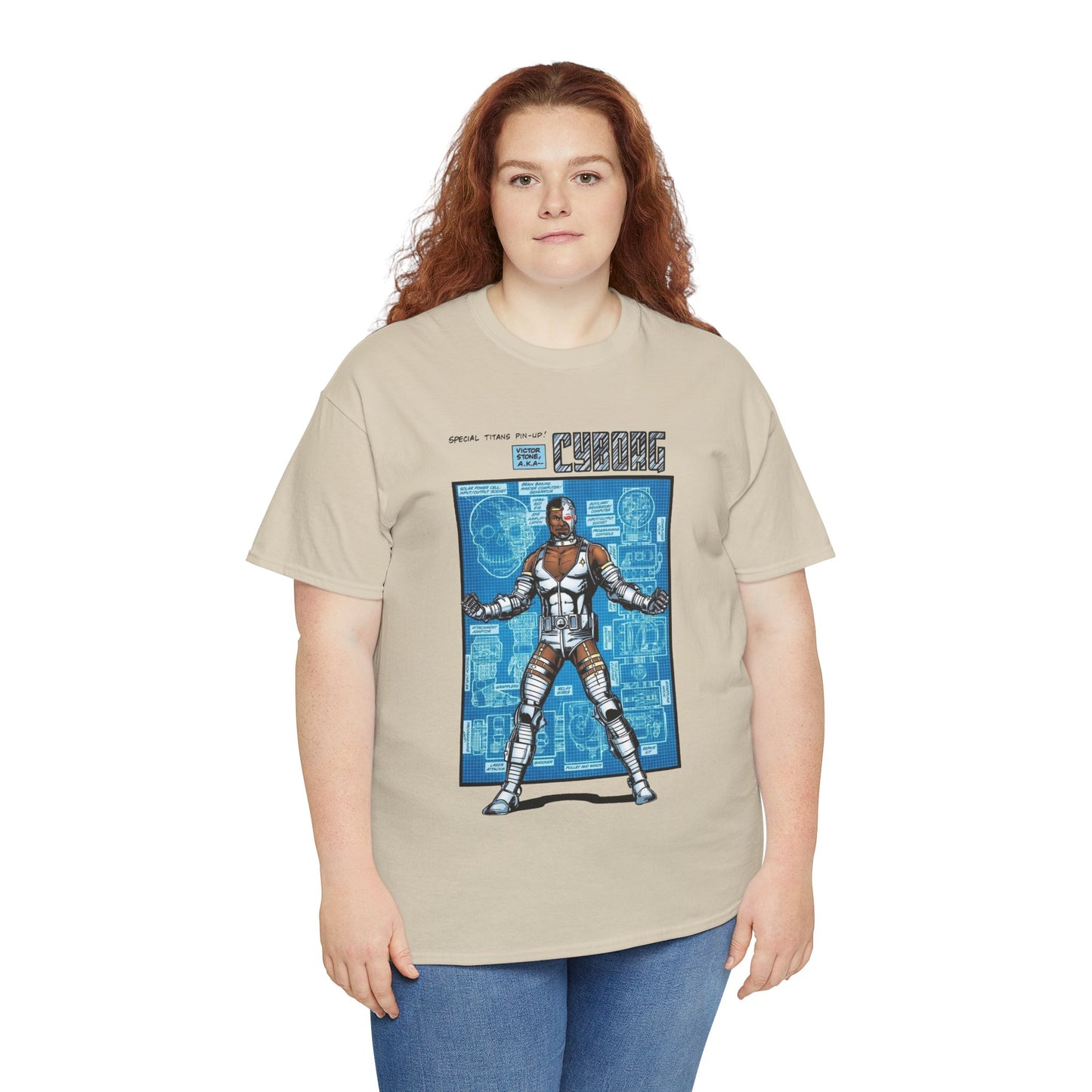 Cyborg T-Shirt - George Perez Art - New Teen Titans Pin-Up Poster - Victor Stone - DC Comics