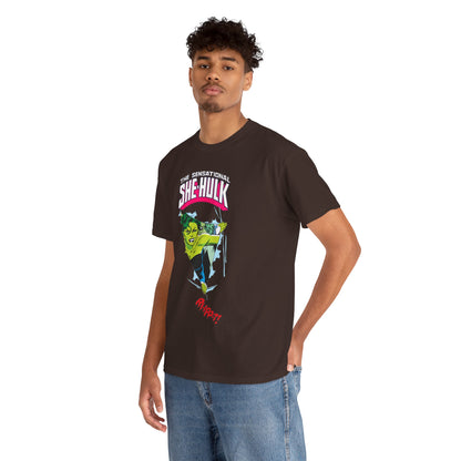 Sensational She-Hulk T-Shirt - John Byrne Art - Marvel Comics - Jennifer Walters - Ripping Through the Shirt - Fourth Wall