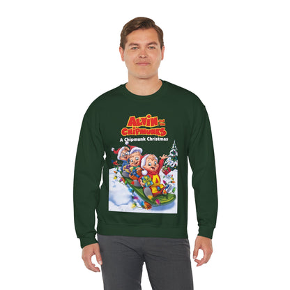Alvin & the Chipmunks Christmas Special Heavy Blend Crewneck Sweatshirt - Alvin, Simon, Theodore Festive Holiday Cartoon