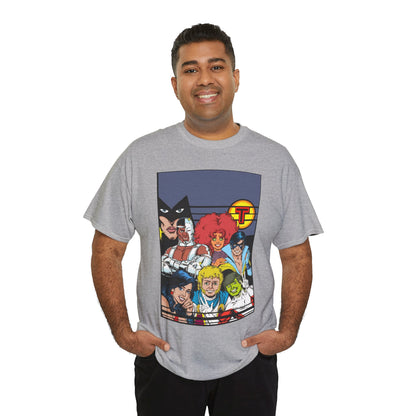 New Teen Titans T-Shirt - George Perez Painted Art - Nightwing, Wonder Girl, Raven, Jericho, Cyborg, Starfire, Changeling - DC Comics