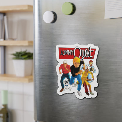 Jonny Quest Die-Cut Magnet - Hanna-Barbera Cartoon - Hadji, Bandit, Benton Quest, Race Bannon - 3", 4", 5", 6"