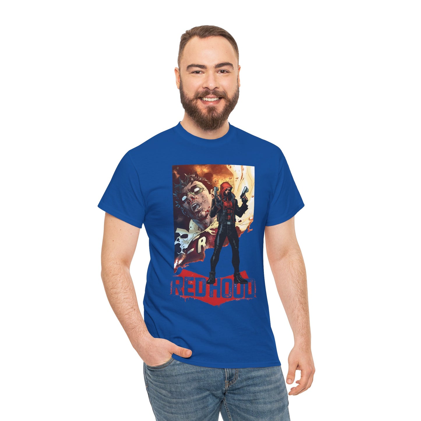 Red Hood T-Shirt - Jim Lee Art - Jason Todd, Batman Sidekick - Gotham Hero - DC Comics