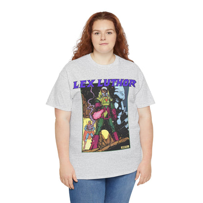 Lex Luthor T-Shirt - George Perez Art - 1980s DC Comics - Action Comics Armor - Inspiration for Super Powers Figure - Superman Enemy