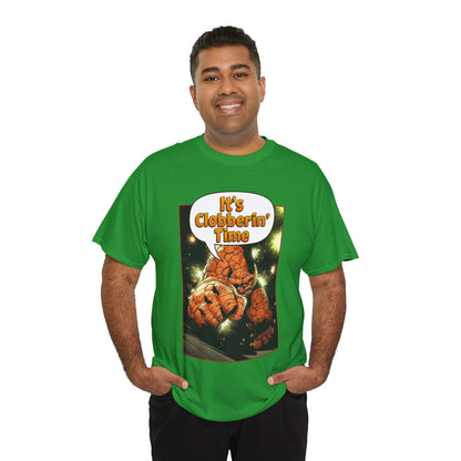 The Thing Shirt - Adam Kubert Art - It's Clobberin' Time - Fantastic Four Member - Marvel Comics