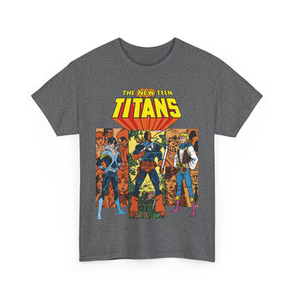 New Teen Titans T-Shirt - George Perez Art - Judas Contract - Nightwing, Jericho, Deathstroke, Changeling. Starfire - DC Comics