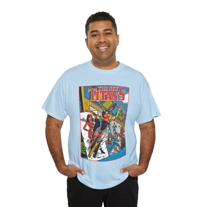 New Titans T-Shirt - George Perez Art - Troia 1st Appearance - Nightwing, Cyborg, Starfire, Raven, Jericho, Changeling - DC Comics