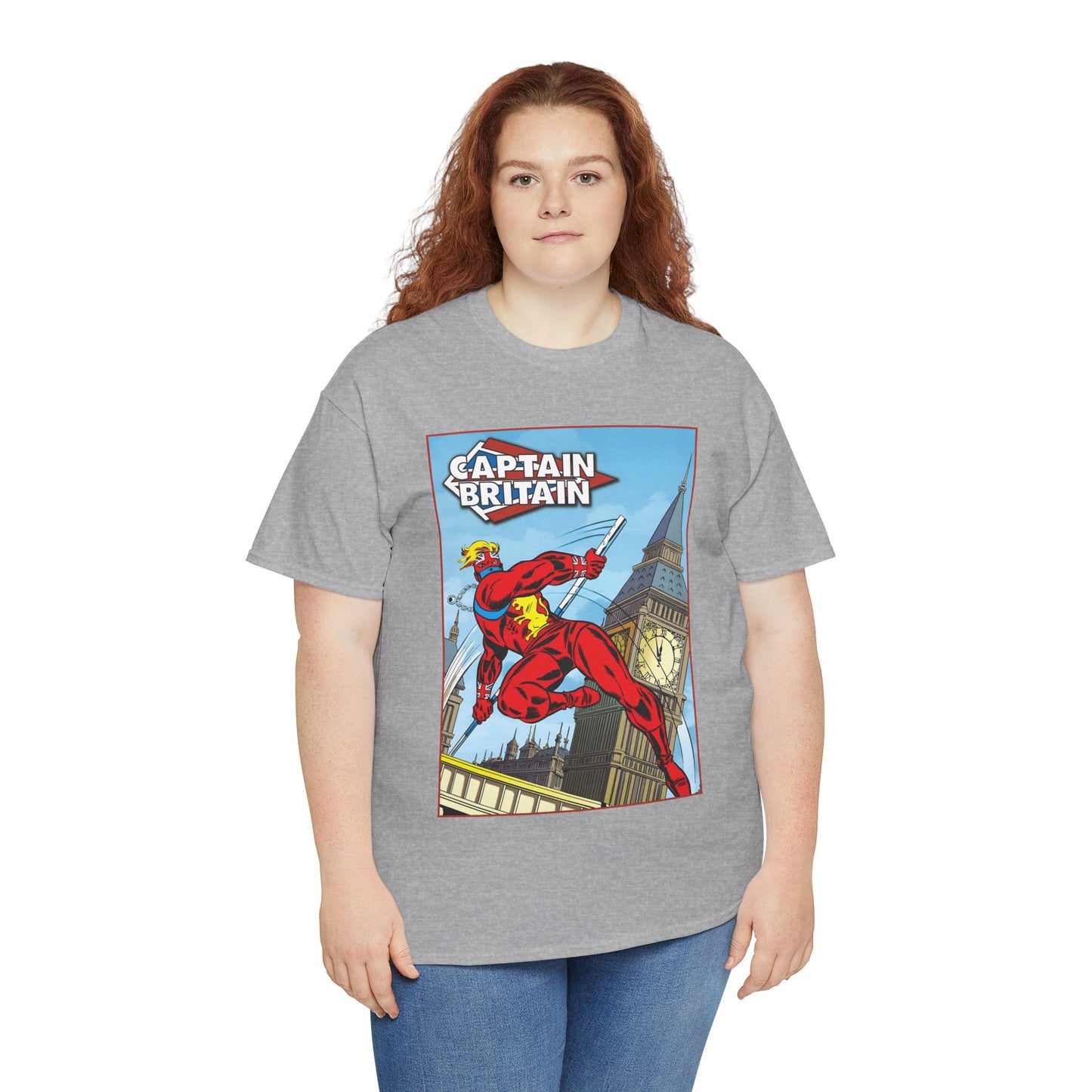 Captain Britain T-Shirt - Ron Wilson Art - Brian Braddock - Marvel UK Series - Chris Claremont Stories - Marvel Comics