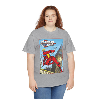 Captain Britain T-Shirt - Ron Wilson Art - Brian Braddock - Marvel UK Series - Chris Claremont Stories - Marvel Comics