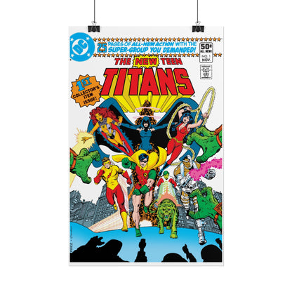New Teen Titans Rolled Poster - George Perez Art - DC Comics - #1 Cover - Multiple Sizes Up to 24"x36"