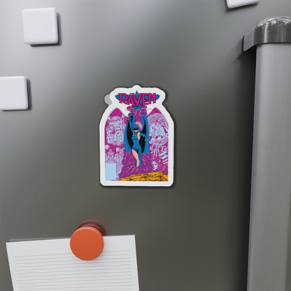 Raven Die-Cut Magnet - George Perez Art - New Teen Titans Member - Daughter of Trigon - Azarath, Arella - DC Comics - 3", 4", 5", 6"