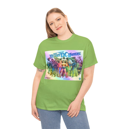 New History of the DC Universe T-Shirt - Wonder Woman, Wildcat, Black Canary, Sgt. Rock, Etrigan, Spectre, Jonah Hex - DC Comics