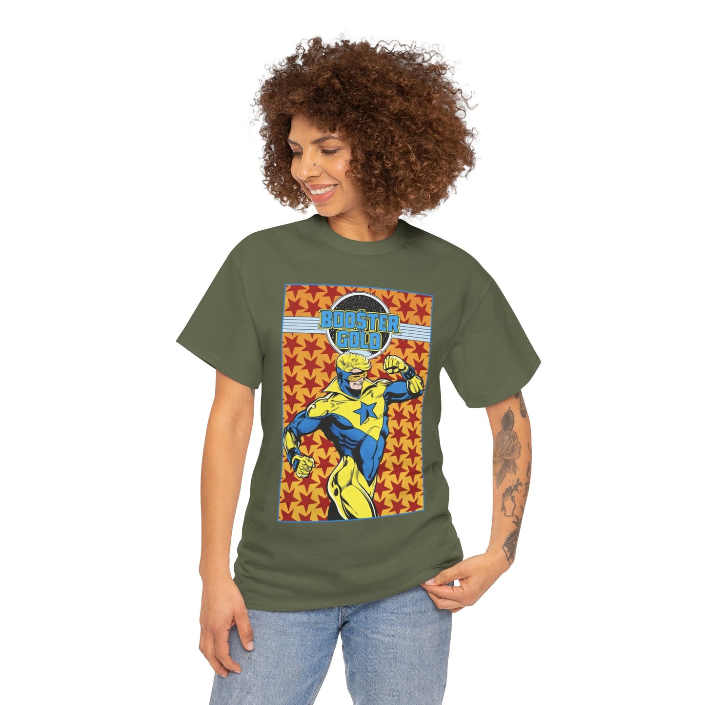 Booster Gold T-Shirt - Dan Jurgens Art - JLI Member - DC Comics