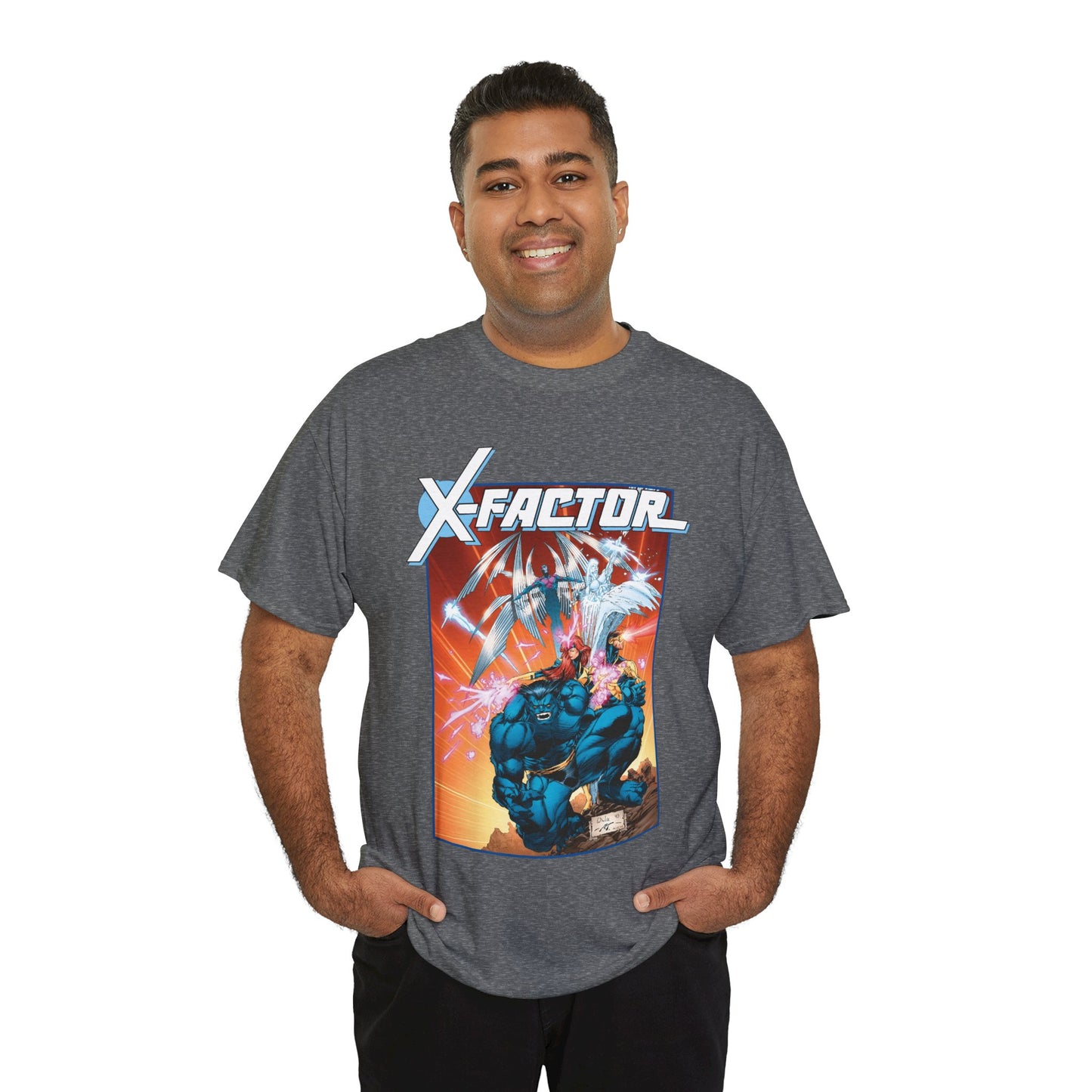 X-Factor T-Shirt - Whilce Portacio Art - Cyclops, Jean Grey, Iceman, Arcangel, Beast - X-Men Founding Members - Marvel Comics
