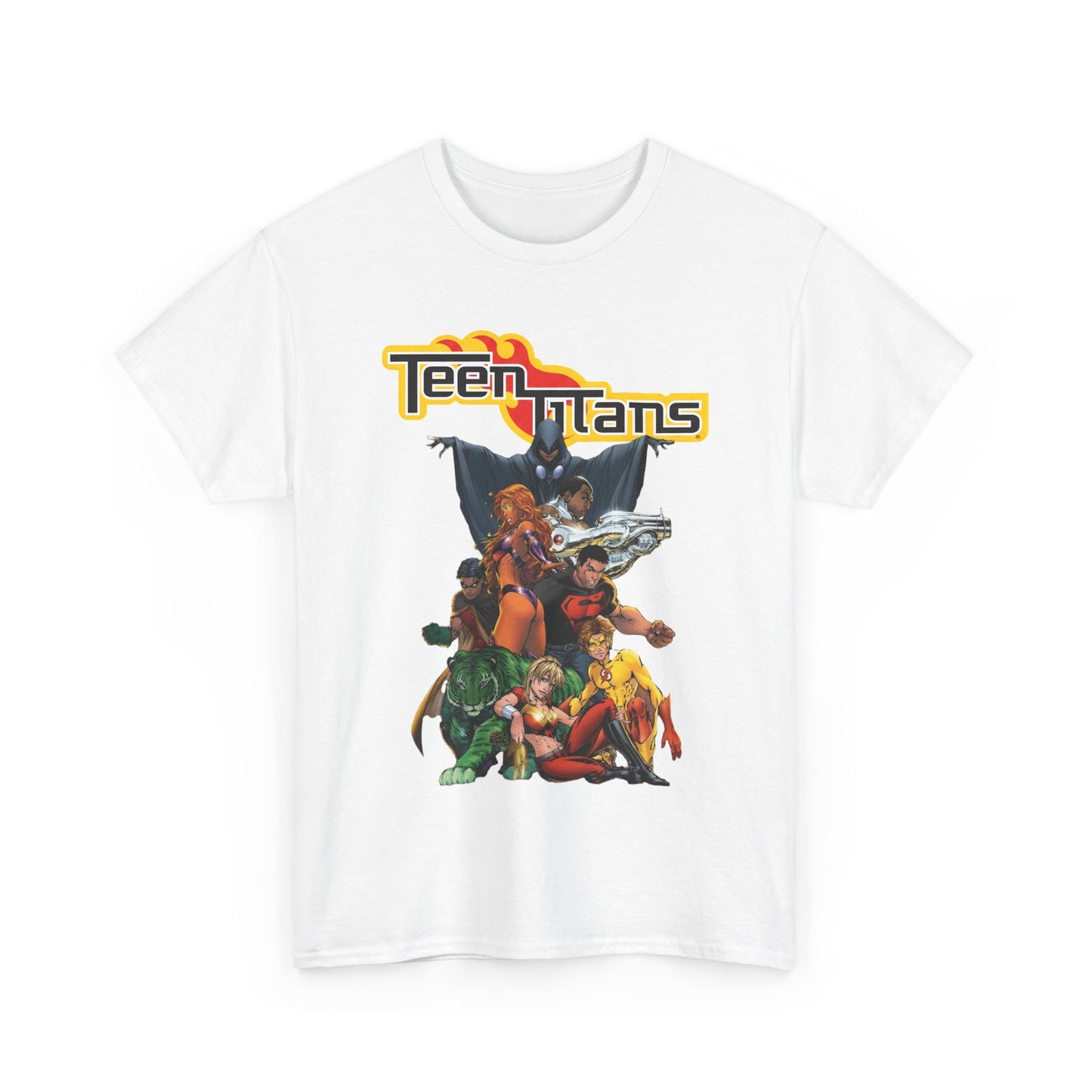 Teen Titans T-Shirt - Michael Turner Art - Cyborg, Raven, Wonder Girl, Superboy, Robin, Starfire - DC Comics