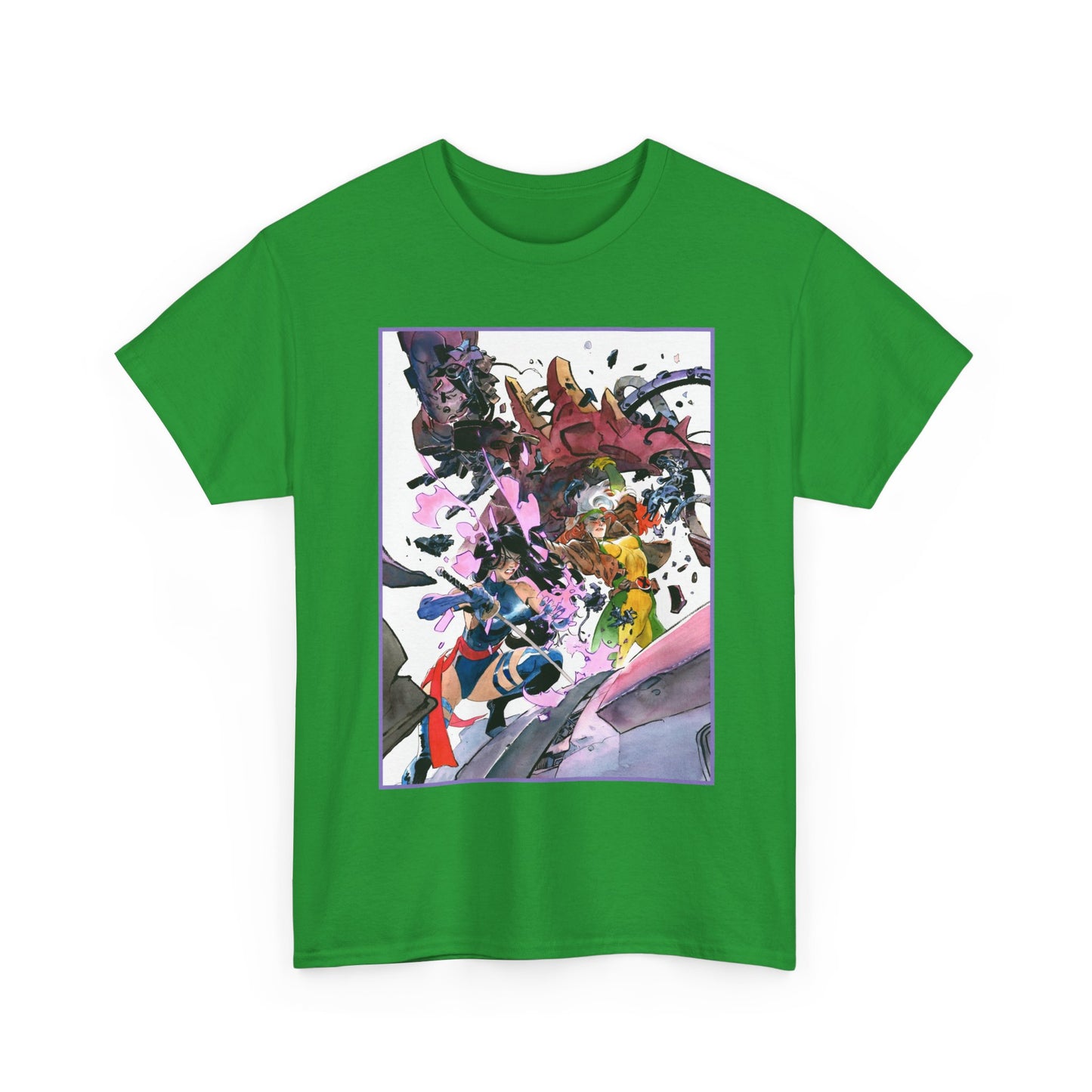 Rogue & Psylocke T-Shirt - Ripping Apart a Sentinel - X-Men Mutants - Marvel Comics