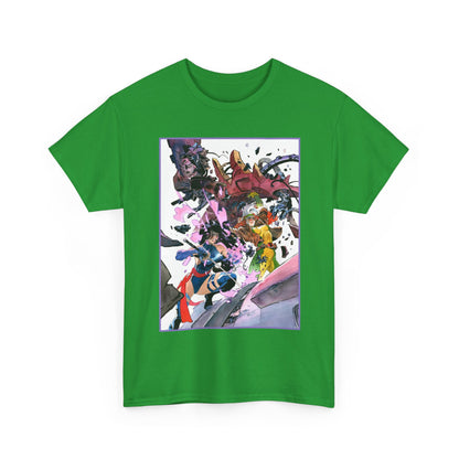 Rogue & Psylocke T-Shirt - Ripping Apart a Sentinel - X-Men Mutants - Marvel Comics
