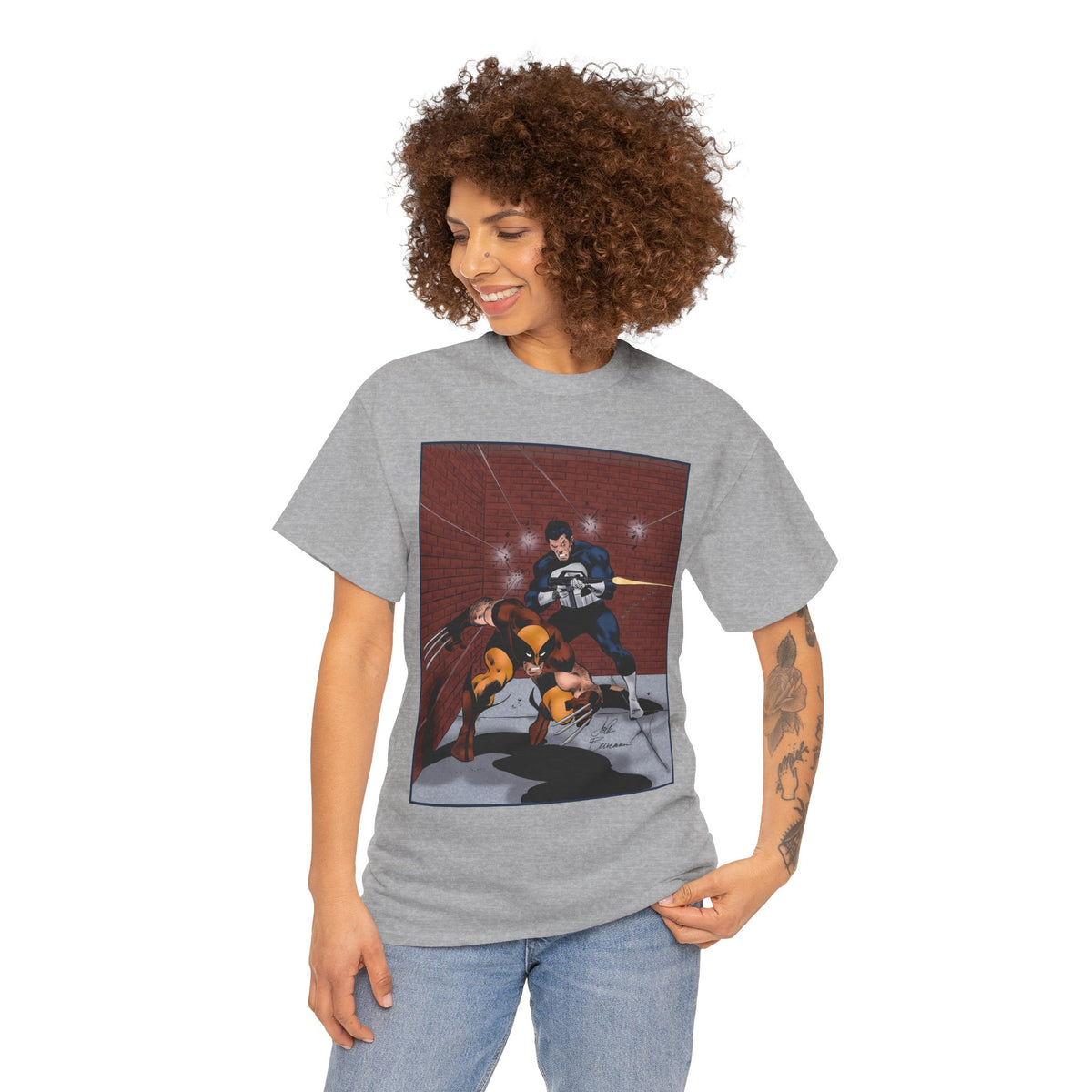 Wolverine & Punisher T-Shirt - John Buscema Art - Marvel Comics