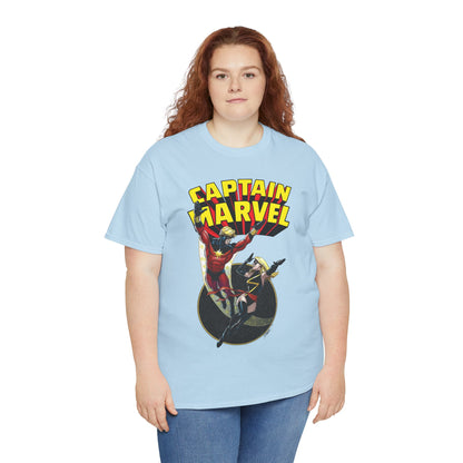Captain Marvel T-Shirt - George Perez Art - Mar-Vell & Carol Danvers - Kree Empire - Marvel Comics