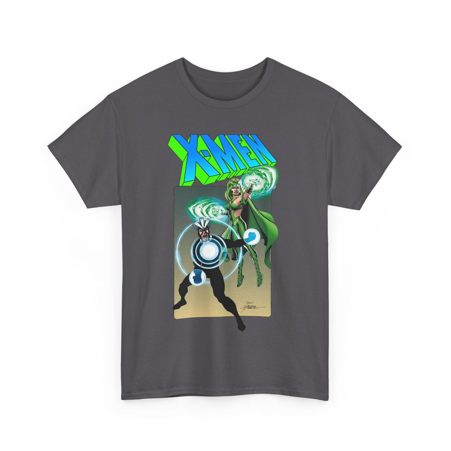 Havok & Polaris T-Shirt - George Perez Art - Uncanny X-Men Members - Marvel Comics Mutants
