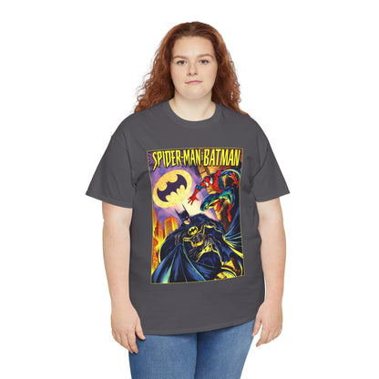 Batman/Spider-Man Shirt - Mark Bagley Art - DC Comics/Marvel Comics Cross-Over From the 1990s