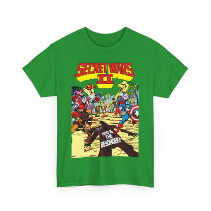 Secret Wars II T-Shirt - John Byrne Art - X-Men, New Mutants, Captain America - The Beyonder - Marvel Comics Series, 1980s
