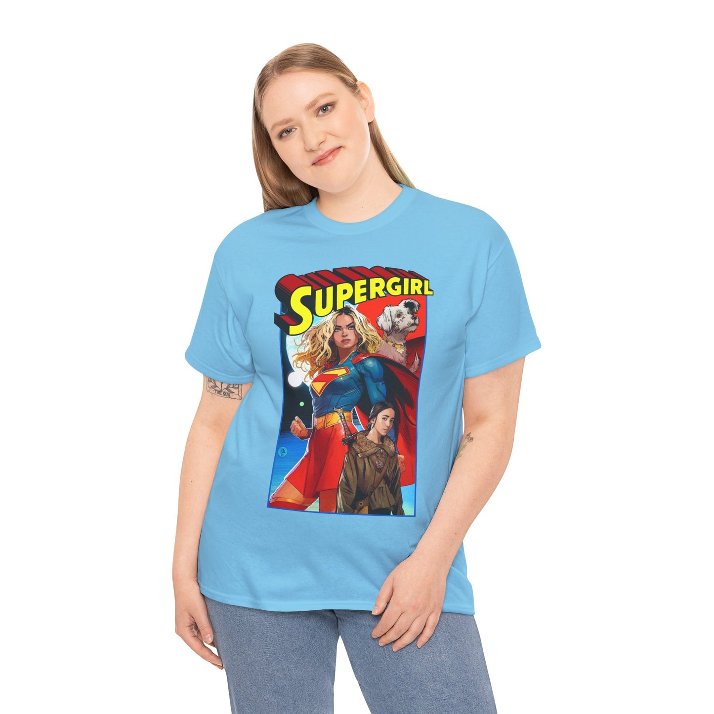 Supergirl & Krypto T-Shirt - Dan Mora Art - Upcoming 2026 Movie with Milly Alcock - DC Comics