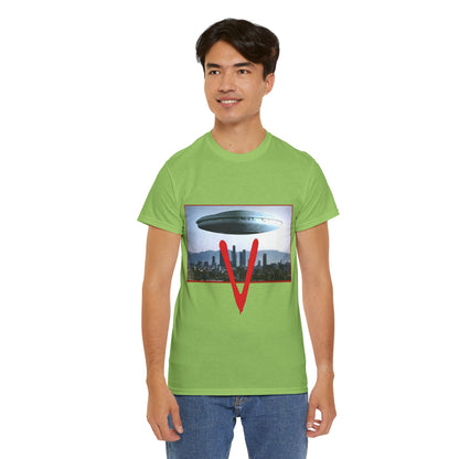 V T-Shirt - The Visitors Mothership - Popular NBC Sci-Fi TV Series from the 1980s