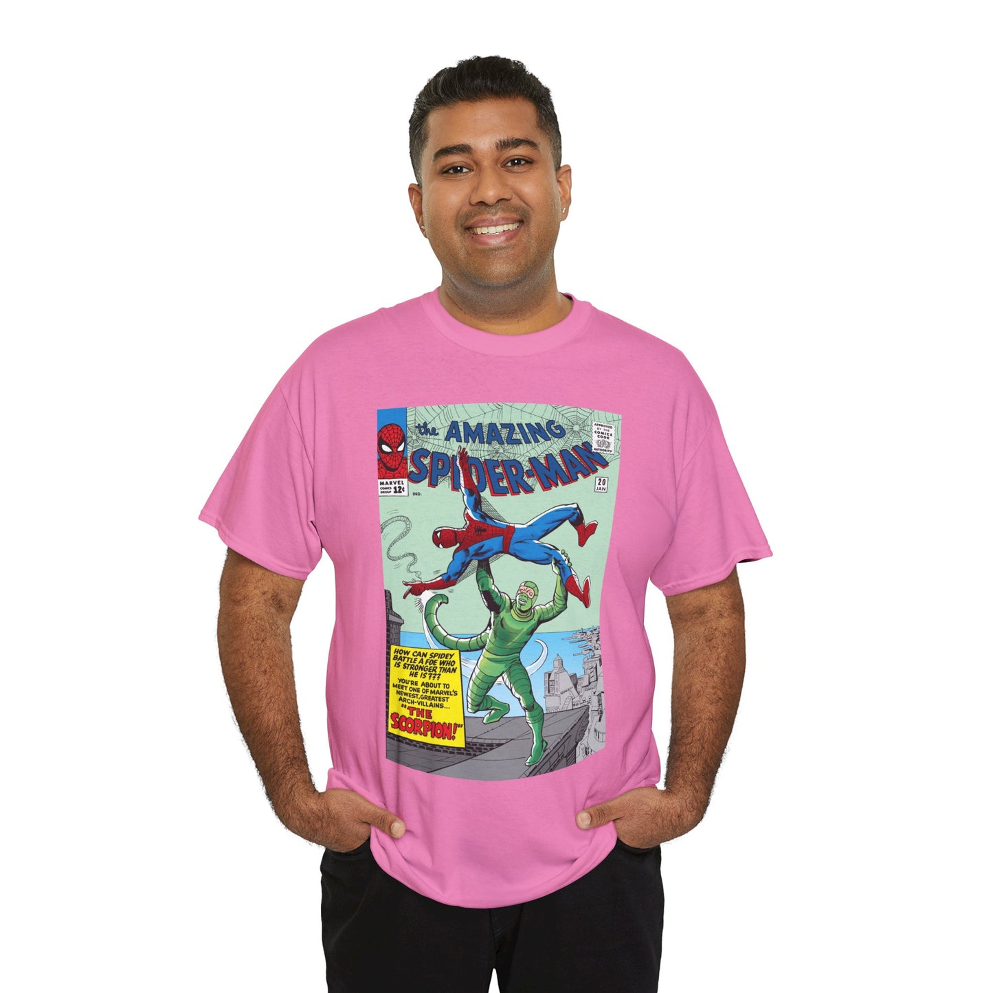 Amazing Spider-Man T-Shirt - Steve Ditko Art - Vs The Scorpion - Marvel Comics