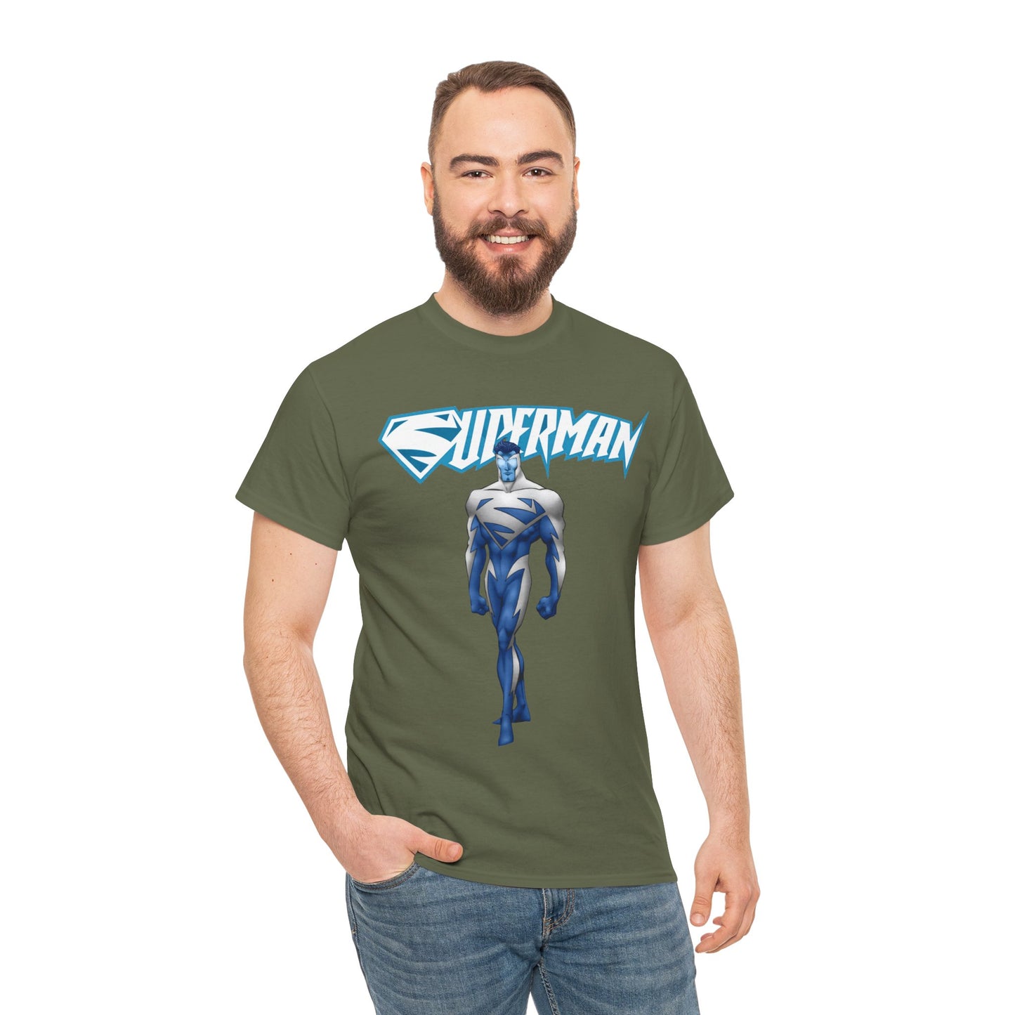 Superman T-Shirt - Clark Kent - Man of Steel - DC Comics - Electric Superman 1990s Storyline