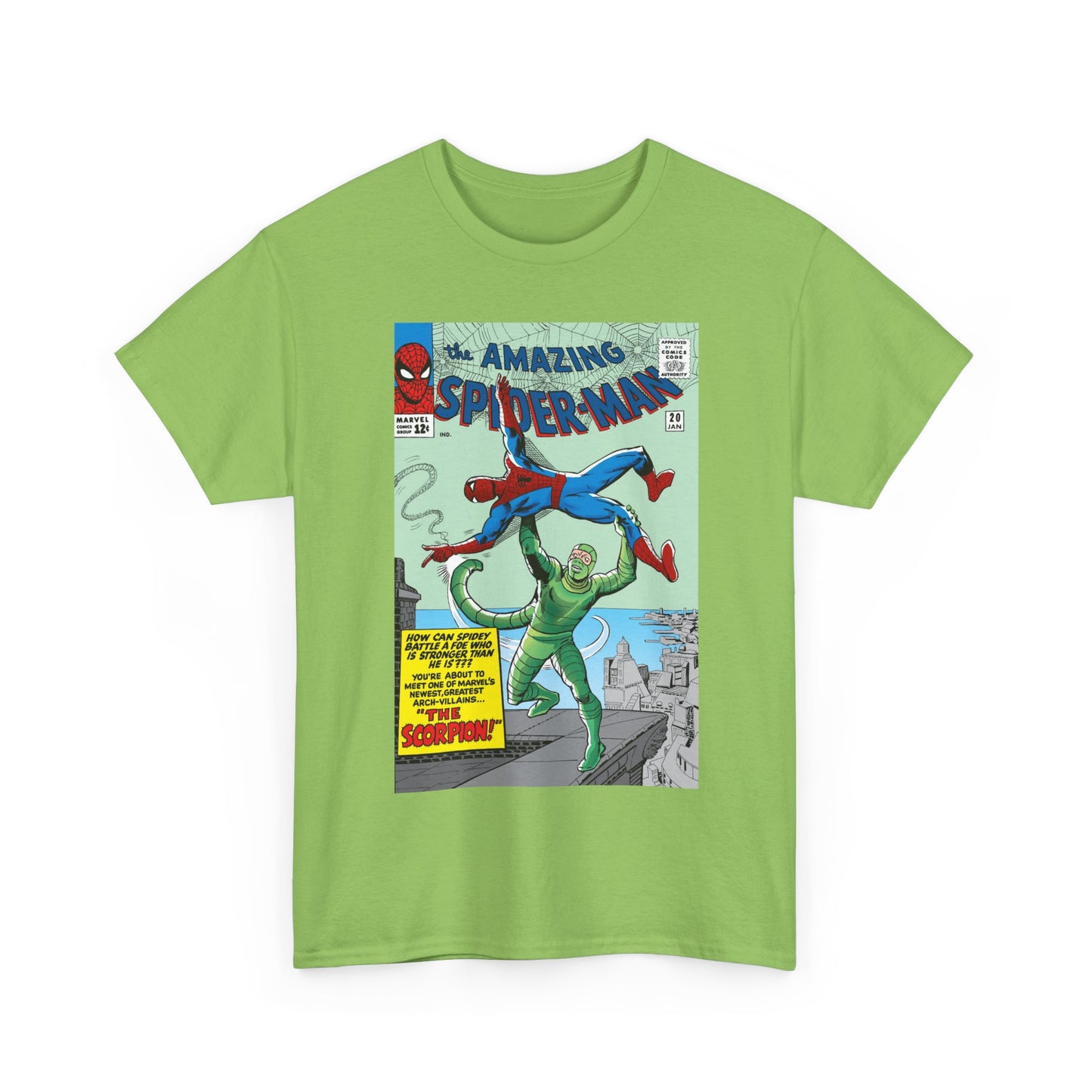 Amazing Spider-Man T-Shirt - Steve Ditko Art - Vs The Scorpion - Marvel Comics