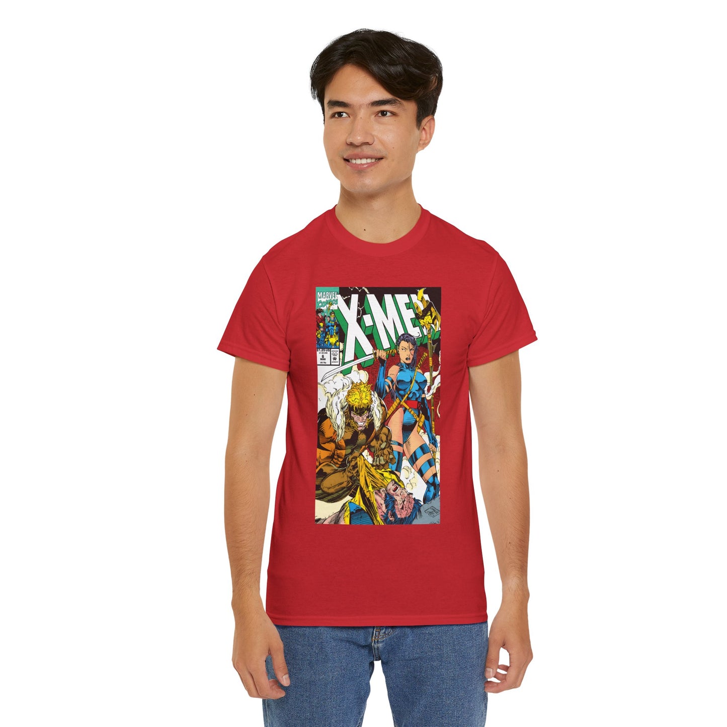 X-Men #6 T-Shirt - Jim Lee Art - Psylocke & Sabretooth - Marvel Comics