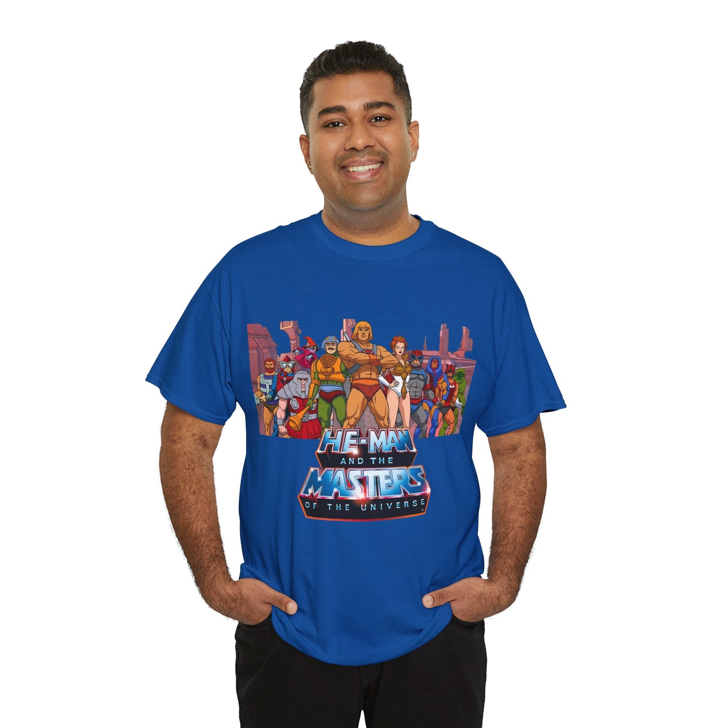 Masters of the Universe T-Shirt - He-Man, Man-At-Arms, Teela, Orko, Fisto, Moss Man, Ram Man - 1980s Filmation Art