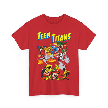 Teen Titans T-Shirt - Rick Buckler Art - Titans West, Lilith, Hawk & Dove, Beast Boy, Golden Eagle - DC Comics