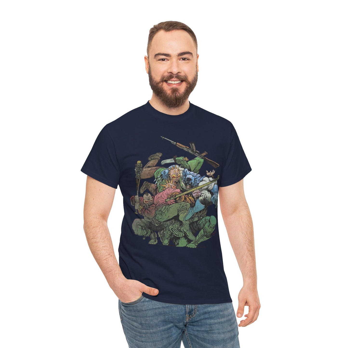 Batman T-Shirt - Daniel Warren Johnson Art - Vs The Mutant Gang from Frank Miller's The Dark Knight Returns - DC Comics