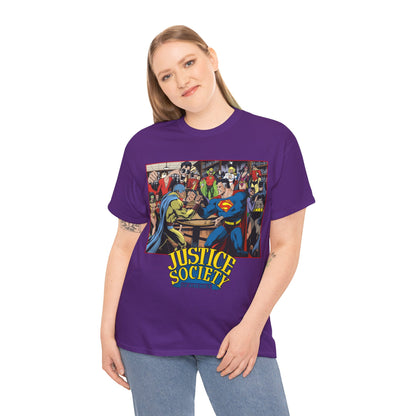 Justice Society of America T-Shirt - Superman, Wonder Woman, Atom, Starman, Huntress, Power Girl, Green Lantern, Batman, Plastic Man, Flash - JSA - DC Comics
