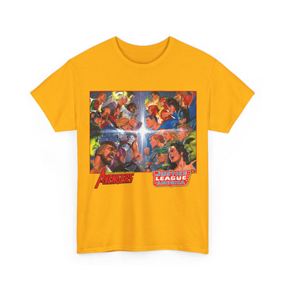 Avengers/Justice League of America T-Shirt - Alex Ross Art, George Perez Homage - DC Comics, Marvel Comics
