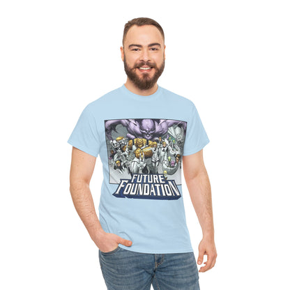 Future Foundation T-Shirt - Marko Djurdjevic Art - Spider-Man, Mr. Fantastic, Invisible Woman, The Thing, Dr. Doom, Bentley 23, Dragon Man, the Moloids - Marvel Comics