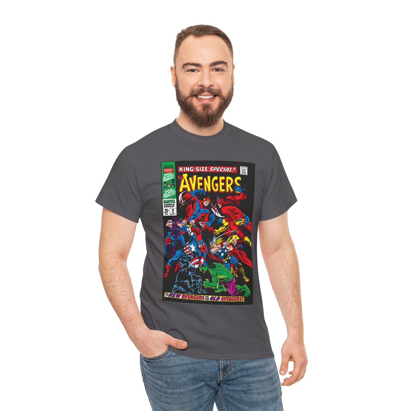 Avengers T-Shirt - Annual #2 Cover Art - New Avengers Vs Old Avengers - Marvel Comics