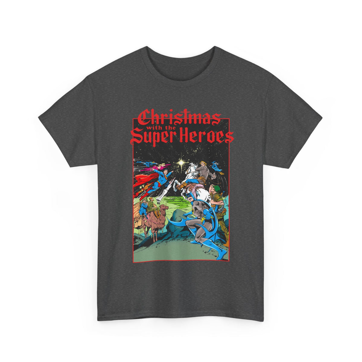 Christmas With the DC Super-Heroes T-Shirt - José Luis García-López Art - Superman, Batman, Jonah Hex, Legion of Super-Heroes - DC Comics