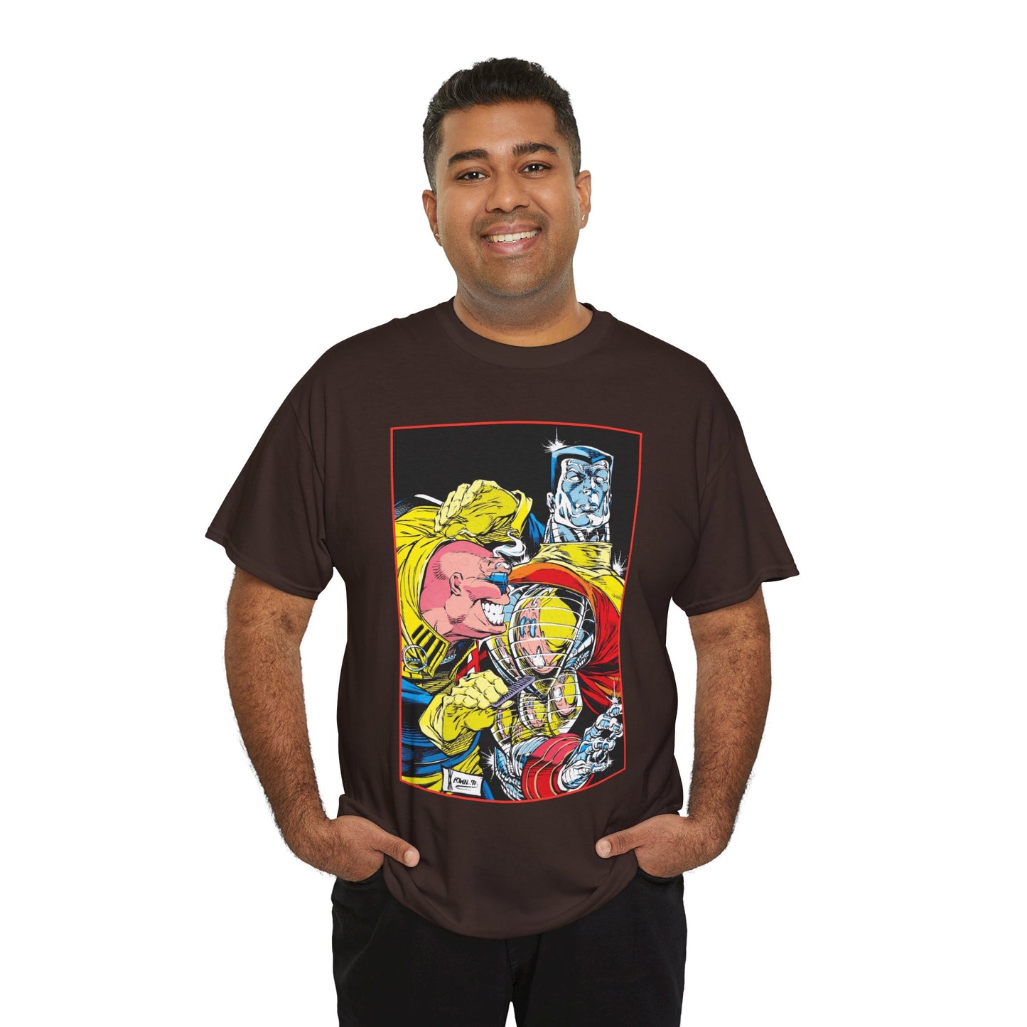 Strong Guy & Colossus T-Shirt - Dale Keown Art - Uncanny X-Men Annual Poster - Marvel Comics