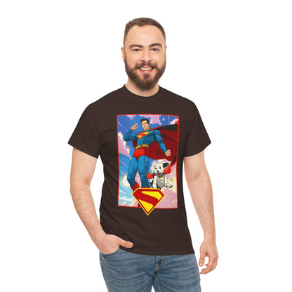 Superman & Krypto T-Shirt - DC Comics - New James Gunn Movie 2025 - Dan Mora Art - Man of Steel