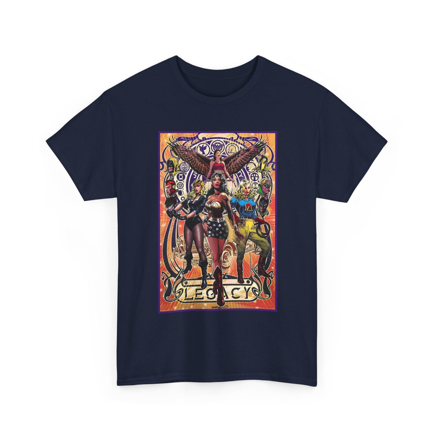 Justice Society T-Shirt - Tony Harris Art - Wonder Woman, Liberty Belle, Black Canary, Hawkgirl - JSA - DC Comics