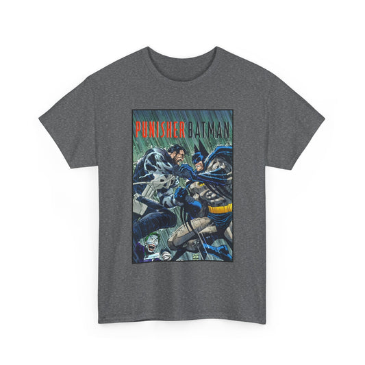 Punisher/Batman T-Shirt - John Romita Jr Art - Deadly Knights, Joker - DC Comics/Marvel Comics