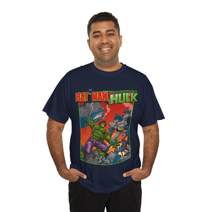 Batman Vs Incredible Hulk T-Shirt - DC Comics & Marvel - Joker - 1970s Team-Up