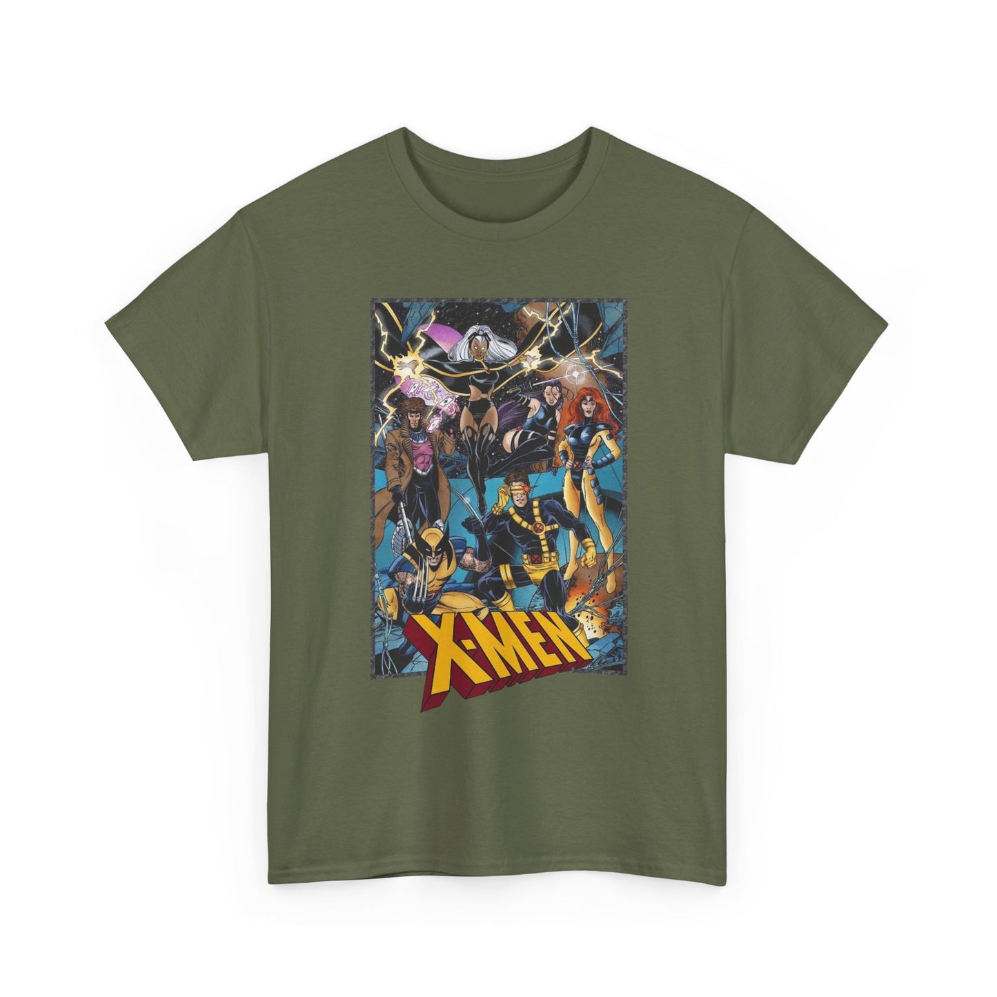 Uncanny X-Men T-Shirt - George Perez Art - Cyclops, Jean Grey, Psylocke, Gambit, Storm - Marvel Comics Mutant Heroes